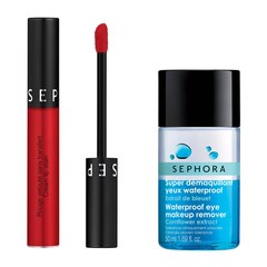 Cream Lip Stain + Super Desmaquilhante De Olhos Waterproof, SEPHORA COLLECTION